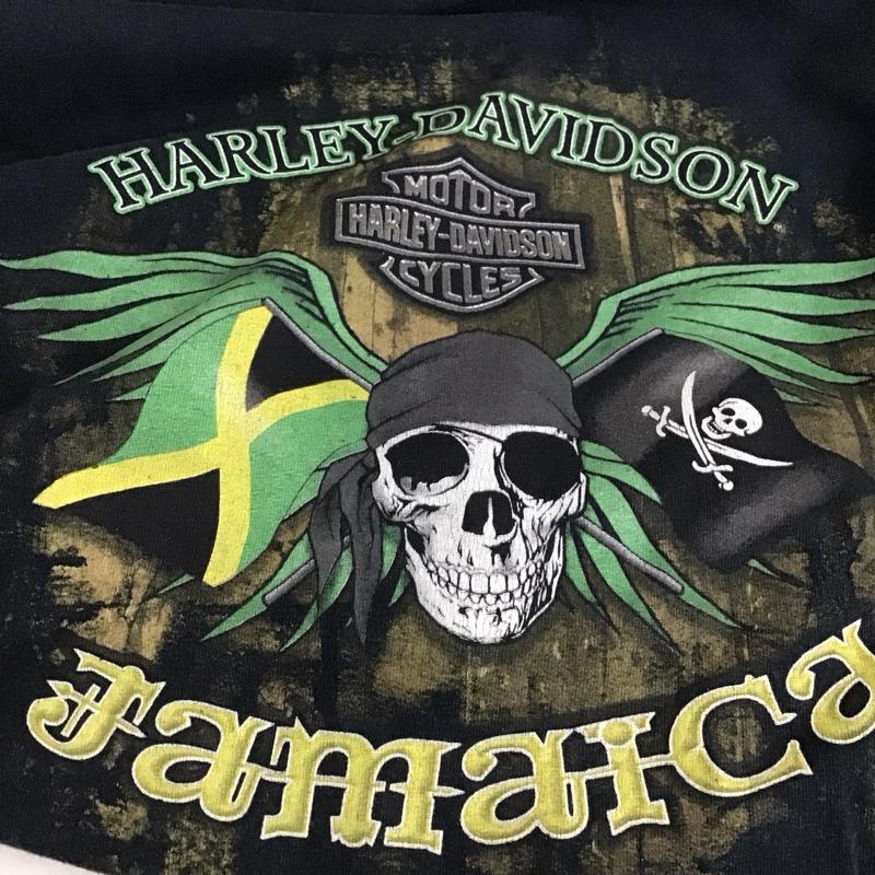 ハーレーダビッドソン Harley-Davidson Tシャツ 半袖 L プリント ダークグレー / ダークグレー /  メンズ USED 古着 中古 10150875