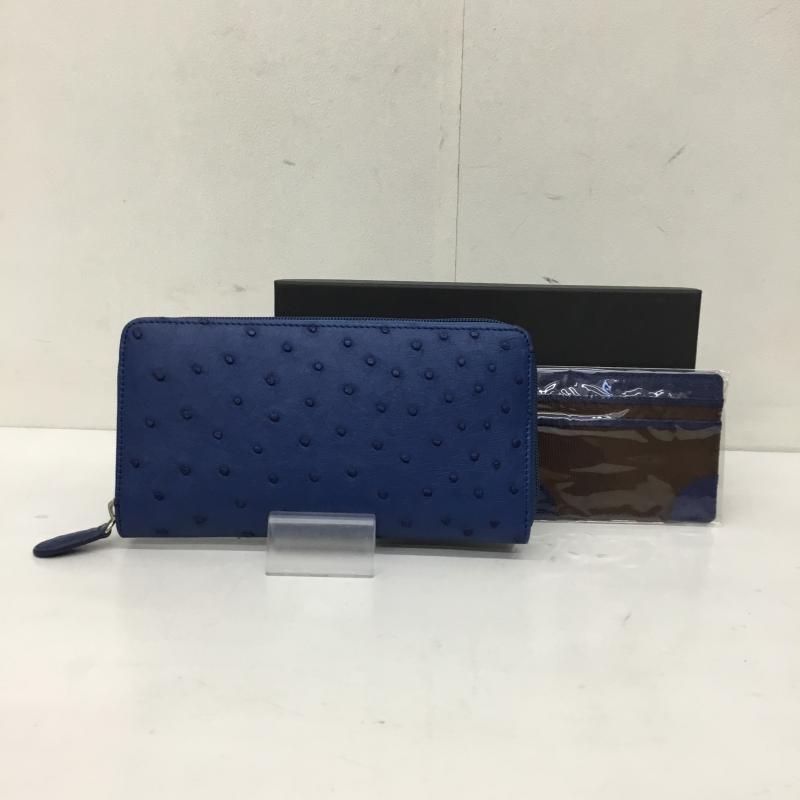オーストリッチ ostrich 財布 長財布 松屋銀座　オーストリッチ  青 / ブルー /  レディース USED 古着 中古 10140921