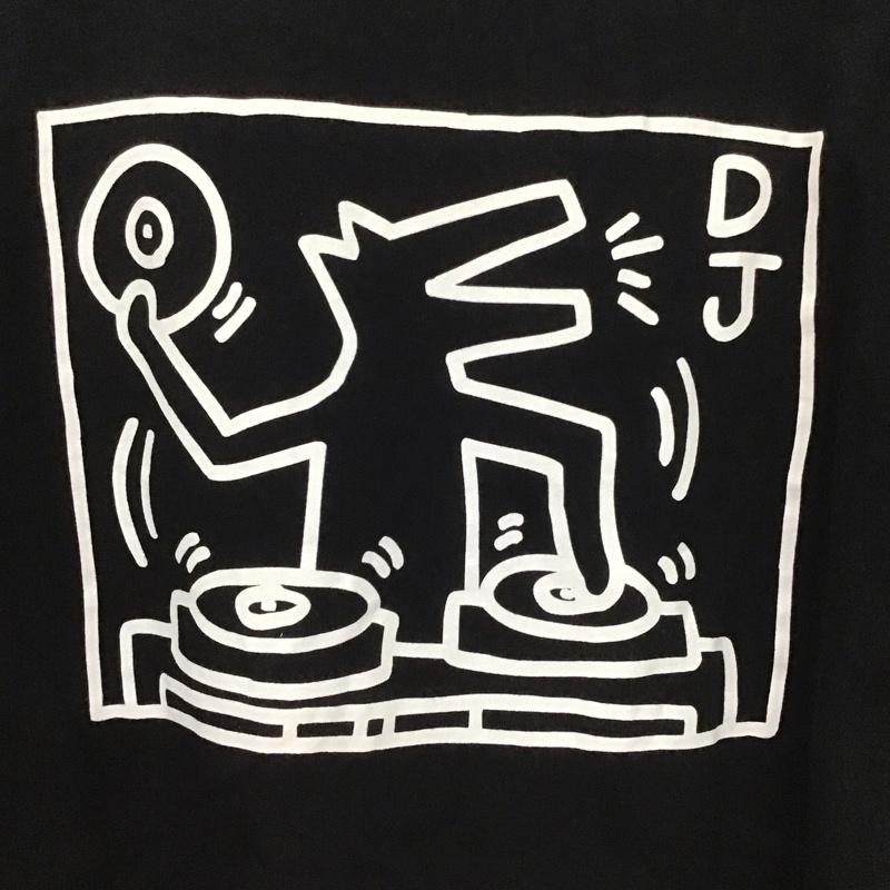 ニューエラ NEW ERA Tシャツ 半袖 Keith Haring XXL プリント X ロゴ、文字 黒 / ブラック /  メンズ USED 古着 中古 10129936
