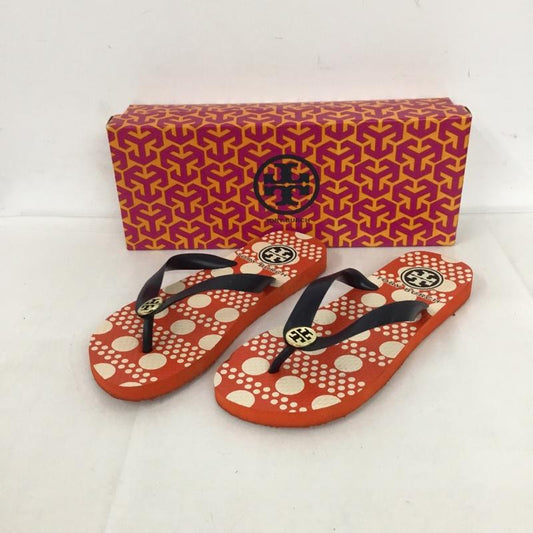 トリーバーチ TORY BURCH サンダル サンダル ビーチサンダル 箱有 ロゴ、文字 赤 / レッド /  レディース USED 古着 中古 10128294