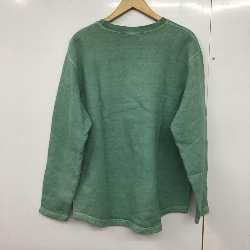 グッドオン Good On トレーナー 長袖 長袖トレーナー スウェット クルーネック プルオーバー L 無地 緑 / グリーン /  メンズ USED 古着 中古 10142400