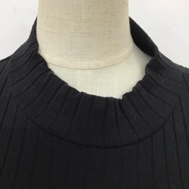 ザラ ZARA ワンピース ロングスカート 3253 816 800 背中開き リブ 長袖 S 無地 黒 / ブラック /  レディース USED 古着 中古 10113501