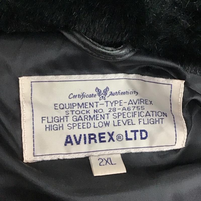 アヴィレックス AVIREX ジャケット、上着 ダウンジャケット ジップアップジャケット ジャンパー ジャケット ダウンジャケット アウター XXL 無地 黒 / ブラック /  メンズ USED 古着 中古 10122124