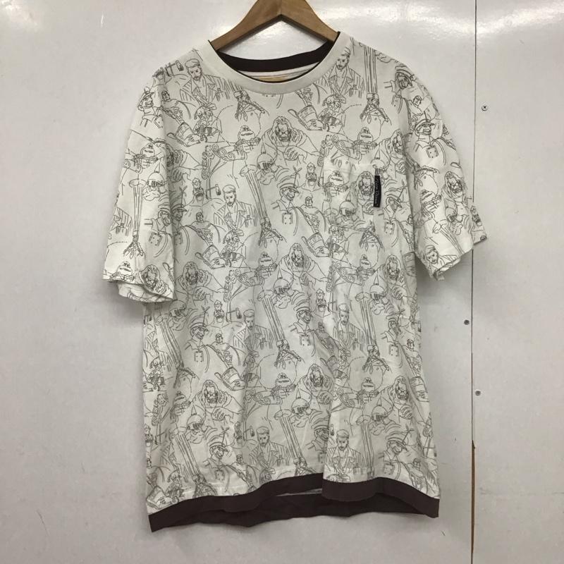 グラニフ graniph Tシャツ 半袖 半袖カットソー プリントTシャツ クルーネックカットソー XL プリント 白 / ホワイト /  メンズ USED 古着 中古 10149113