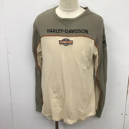 ハーレーダビッドソン Harley-Davidson カットソー 長袖 長袖カットソー クルーネックカットソー ロングスリーブカットソー プリントTシャツ L ロゴ、文字 マルチカラー / マルチカラー /  メンズ USED 古着 中古 10122957