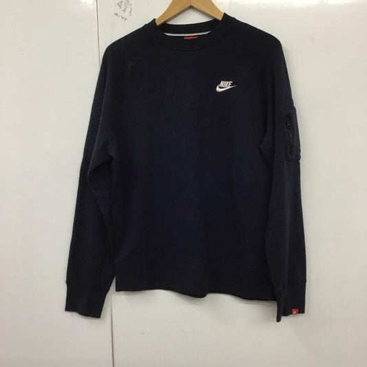 ナイキ NIKE トレーナー 長袖 545138-473 長袖トレーナー スウェット クルーネック L ロゴ、文字 紺 / ネイビー /  メンズ USED 古着 中古 10129261