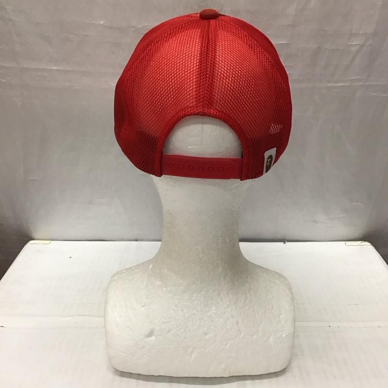 アベイシングエイプ A BATHING APE 帽子 キャップ キャップクリップ付き メッシュ FREE ロゴ、文字 赤 / レッド /  メンズ USED 古着 中古 10116992