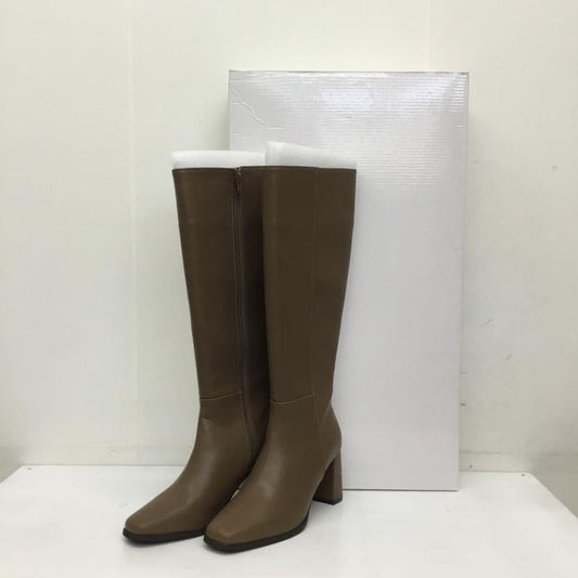ダズリン dazzlin ブーツ ロングブーツ スクエアトウロングブーツ M 無地 茶 / ブラウン /  レディース USED 古着 中古 10143318