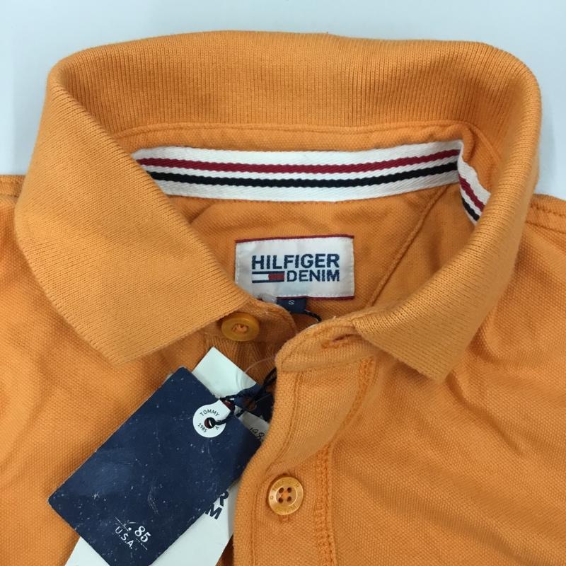 トミーヒルフィガー TOMMY HILFIGER ポロシャツ 半袖 S ロゴ、文字 橙 / オレンジ /  メンズ USED 古着 中古 10112873