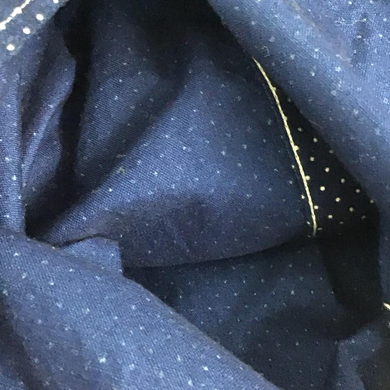 ヒューストン HOUSTON シャツ、ブラウス 長袖 長袖シャツ ドットシャツ カラーシャツ M ドット 紺 / ネイビー /  メンズ USED 古着 中古 10139298