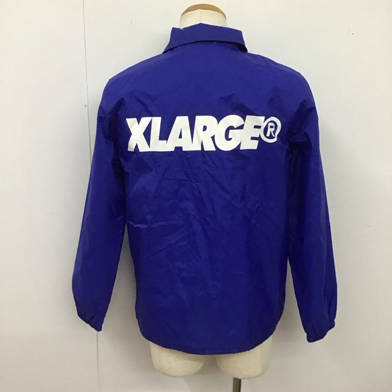 エクストララージ XLARGE ジャケット、上着 ジャケット、ブレザー ナイロンジャケット カラージャケット 前ボタンジャケット M ロゴ、文字 青 / ブルー /  メンズ USED 古着 中古 10123886