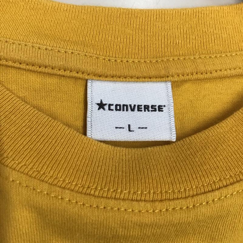 コンバース CONVERSE Tシャツ 半袖 8272-6350 刺繡 クルーネック L ロゴ、文字 橙 / オレンジ /  メンズ USED 古着 中古 10117035