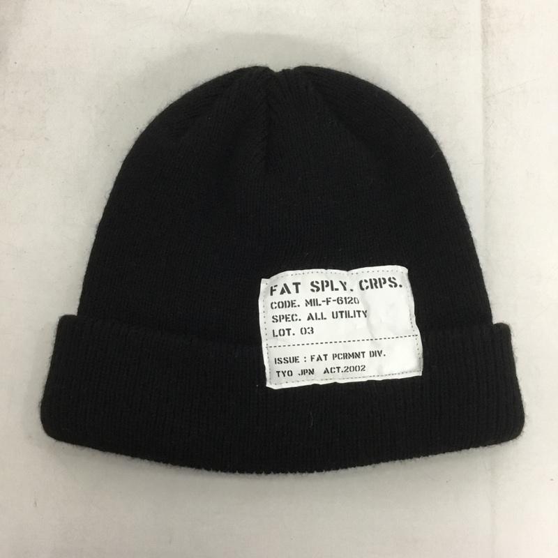 エフエイティー FAT 帽子 ニット帽 F31420-CP05-AB ロゴ、文字 黒 / ブラック /  メンズ USED 古着 中古 10137143