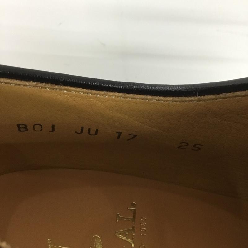 リーガル REGAL 革靴 革靴 JU17 ビジネスシューズ プレーントゥ 25 25.0cm 無地 黒 / ブラック /  メンズ USED 古着 中古 10140788