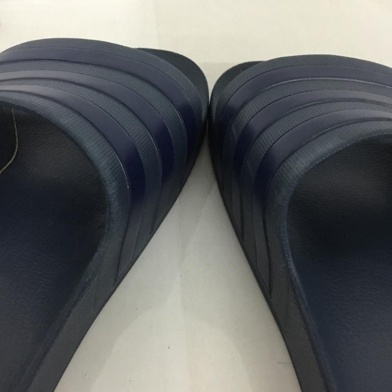 アディダス adidas サンダル サンダル IF0895 シャワーサンダル ADILETTE AQUA 28.5cm 28.5cm ボーダー柄 紺 / ネイビー /  メンズ USED 古着 中古 10124284