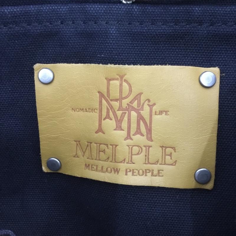 メイプル melple トートバッグ トートバッグ コンチョ釦 キャンバス レザーハンドル 無地 黒 / ブラック /  メンズ USED 古着 中古 10140206