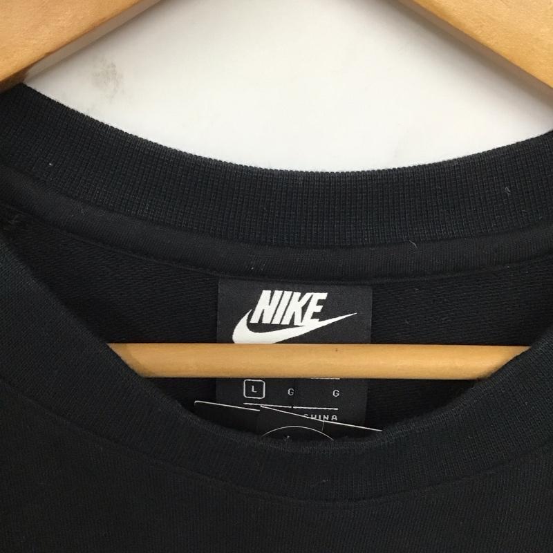 ナイキ NIKE トレーナー 長袖 db4960-010 長袖スウェット クルーネック L ロゴ、文字 黒 / ブラック /  メンズ USED 古着 中古 10129263