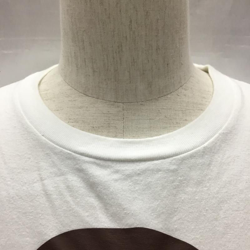 アベイシングエイプ A BATHING APE Tシャツ 長袖 ロンT クルーネック プリント APE HEAD L ロゴ、文字 白 / ホワイト /  メンズ USED 古着 中古 10119807