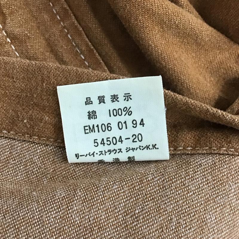リーバイス Levi s シャツ、ブラウス 長袖 長袖シャツ カラーシャツ ポケットシャツ 長袖カットソー L 無地 茶 / ブラウン /  メンズ USED 古着 中古 10109777