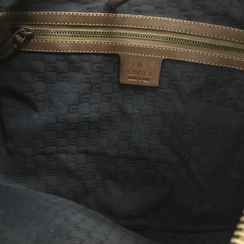 グッチ GUCCI トートバッグ トートバッグ 106663 レザー ワンショルダー 三日月型 ロゴ、文字 茶 / ブラウン /  レディース USED 古着 中古 10129107