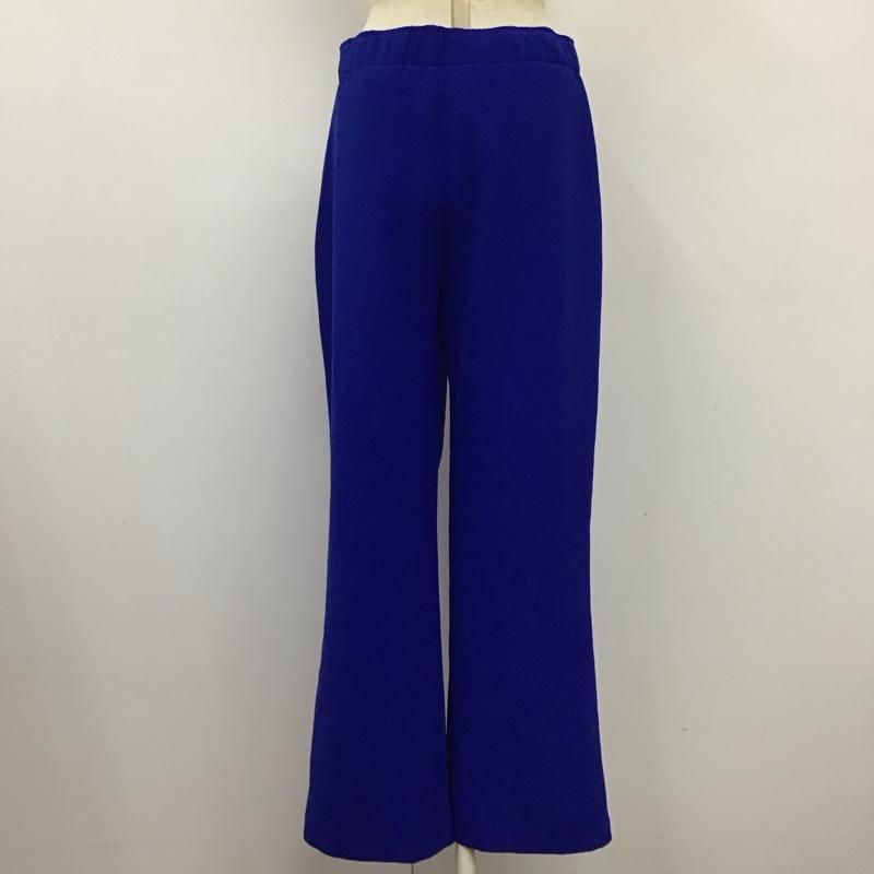 アイテムズ アーバンリサーチ ITEMS URBAN RESEARCH パンツ スラックス スラックスパンツ ワイドパンツ カジュアルパンツ センタースリットパンツ M 無地 青 / ブルー /  レディース USED 古着 中古 10118582