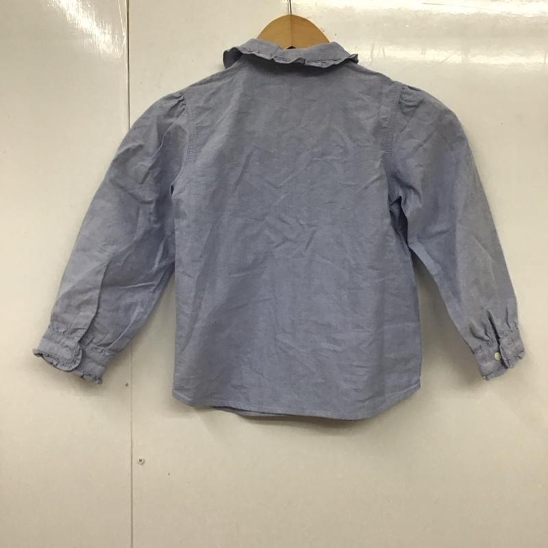 ラルフローレン RALPHLAUREN シャツ、ブラウス 長袖 3234-7433 キッズ フリル 120 120cm ワンポイント 水色 / ライトブルー /  ガールズ USED 古着 中古 10108287