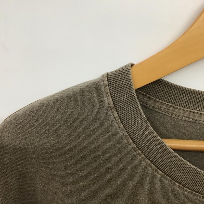 ステューシー STUSSY カットソー 長袖 長袖カットソー プリントカットソー クルーネック XL ロゴ、文字 茶 / ブラウン /  メンズ USED 古着 中古 10150599