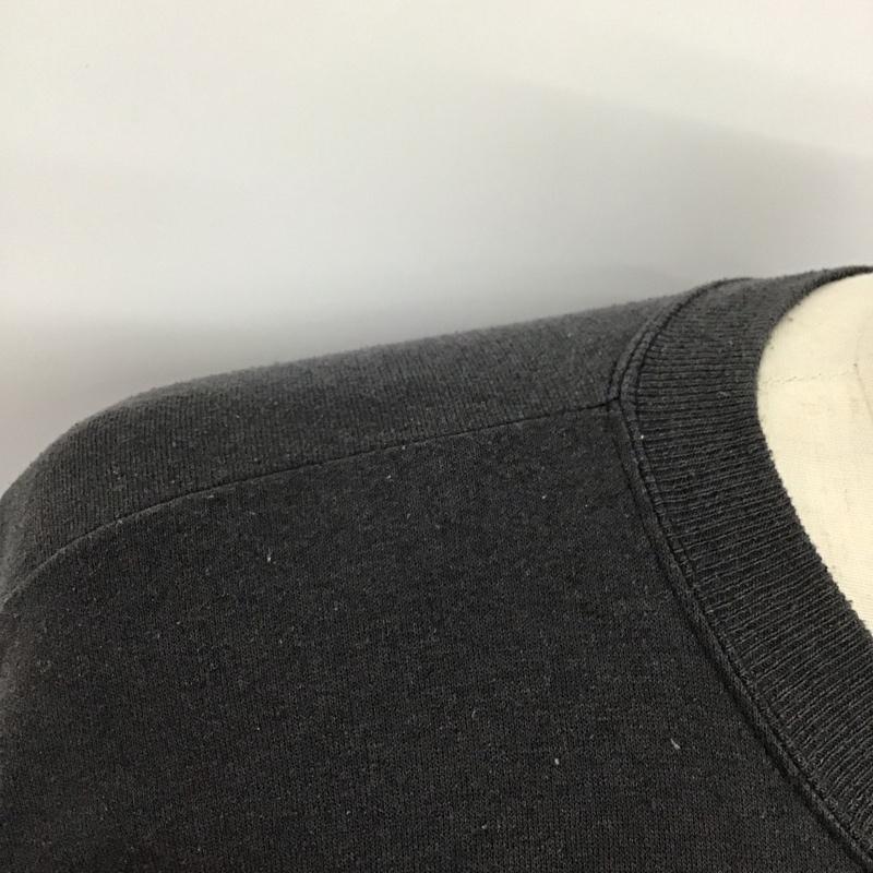 古着 USED トレーナー 長袖 長袖トレーナー スウェット クルーネック リブスウェットカットソー XXL プリント 黒 / ブラック /  メンズ USED 古着 中古 10124100