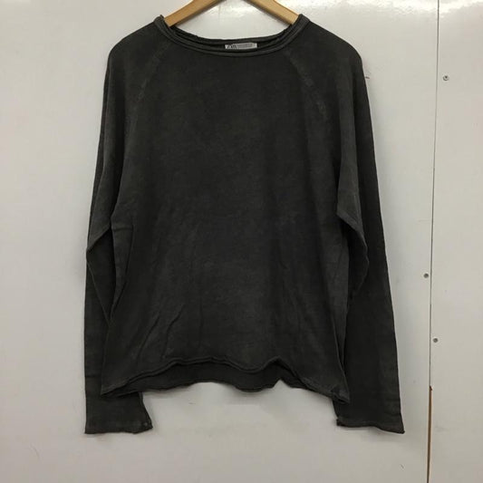 ザラ ZARA カットソー 長袖 4174 815 250 ラグランスリーブ M 無地 チャコールグレー / チャコールグレー /  レディース USED 古着 中古 10139258