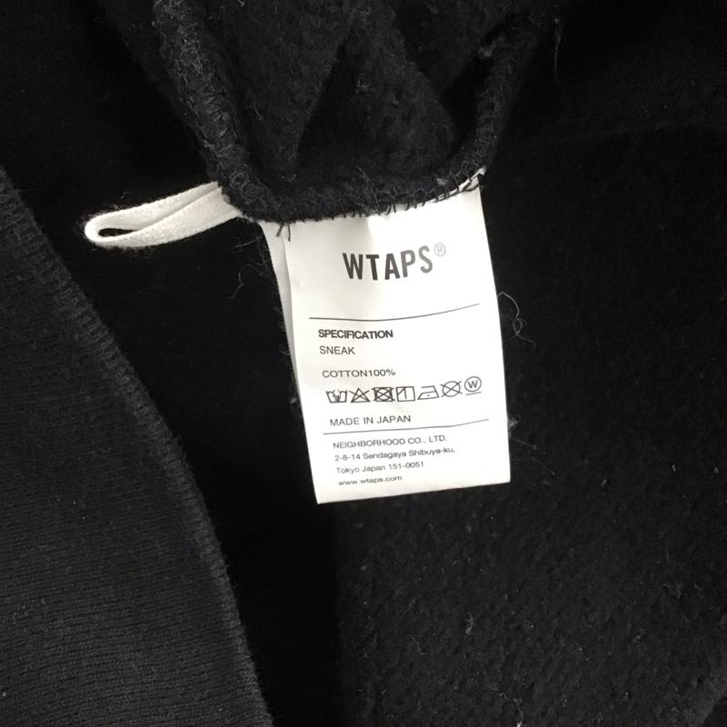 ダブルタップス W)TAPS パーカー 長袖 3 プリント X ロゴ、文字 黒 / ブラック /  メンズ USED 古着 中古 10145645