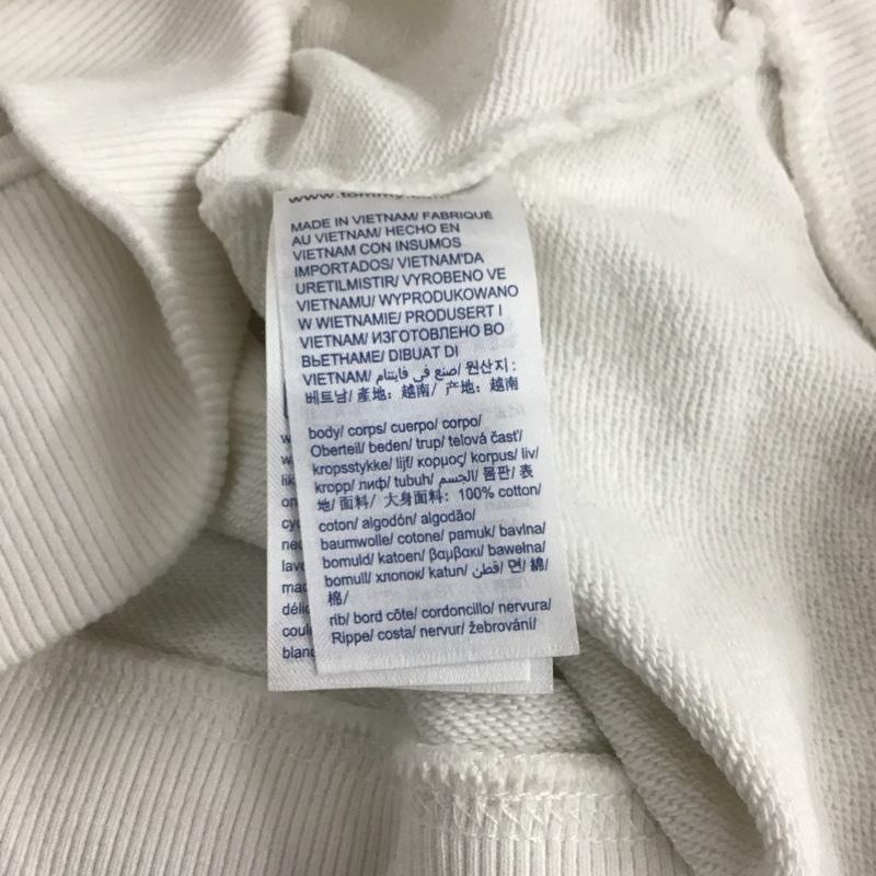 トミーヒルフィガー TOMMY HILFIGER トレーナー 長袖 L ロゴ、文字 X 刺繍 白 / ホワイト /  メンズ USED 古着 中古 10138206