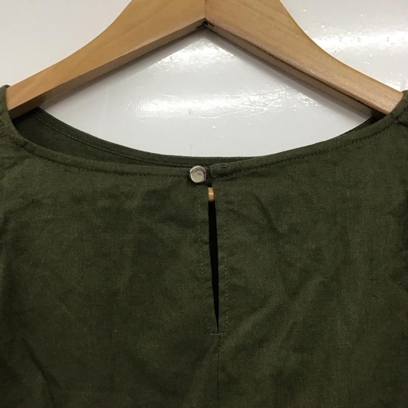アダムエロペ ADAM ET ROPE  カットソー 半袖 FREE 無地 カーキ / カーキ /  レディース USED 古着 中古 10146782