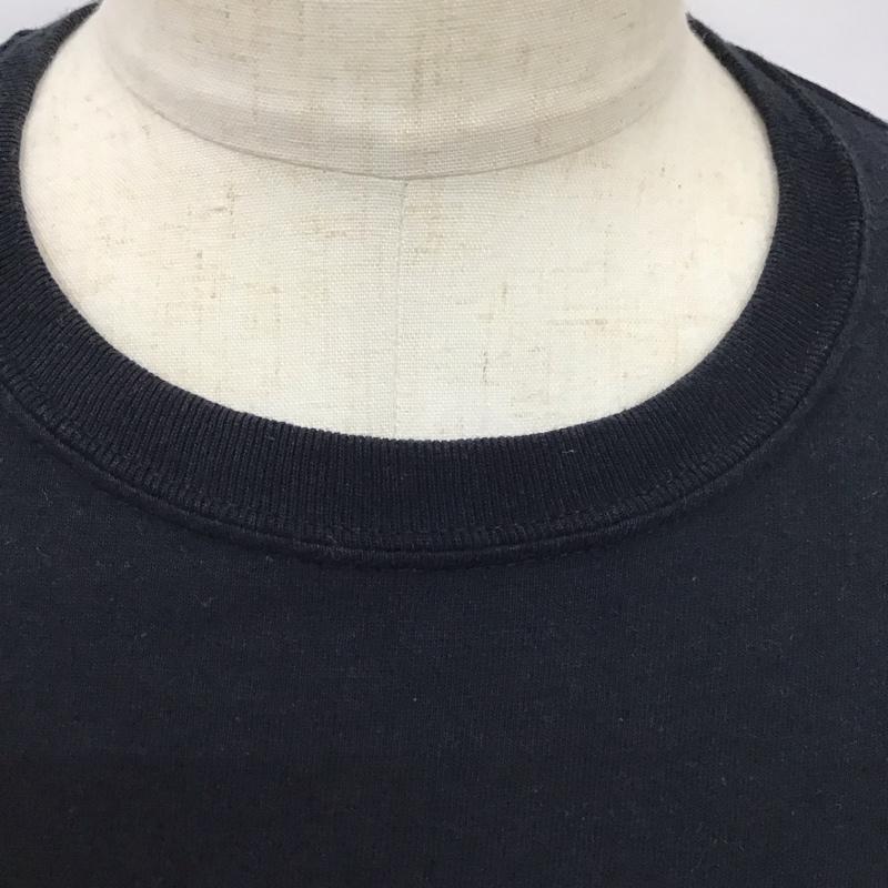 フラグスタフ FLAGSTUFF Tシャツ 半袖 半袖カットソー プリントTシャツ クルーネックカットソー ロゴ、文字 黒 / ブラック /  メンズ USED 古着 中古 10115615