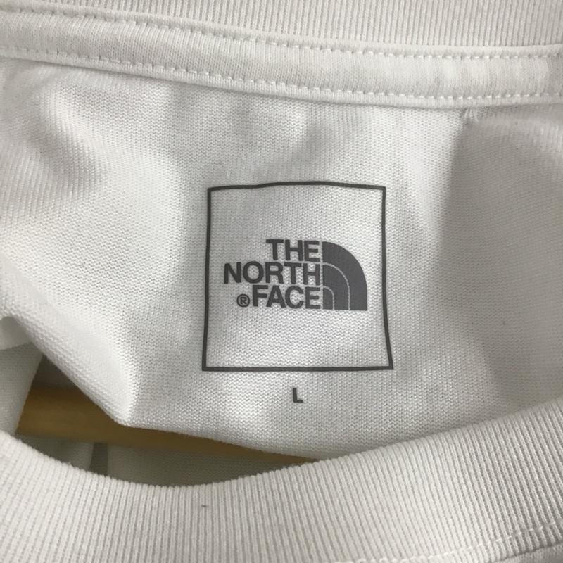 ザノースフェイス THE NORTH FACE カットソー 長袖 nt32254 長袖Tシャツ クルーネック L ロゴ、文字 白 / ホワイト /  メンズ USED 古着 中古 10150603