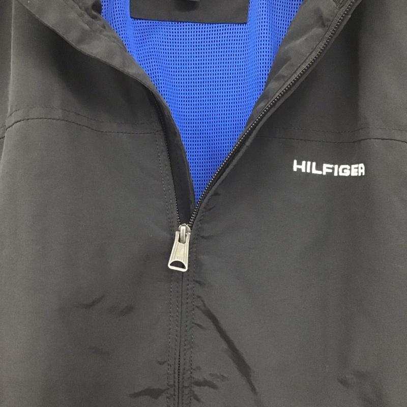 トミーヒルフィガー TOMMY HILFIGER ジャケット、上着 ジャケット、ブレザー ジップアップジャケット ナイロンジャケット アウター L ロゴ、文字 黒 / ブラック /  メンズ USED 古着 中古 10139699