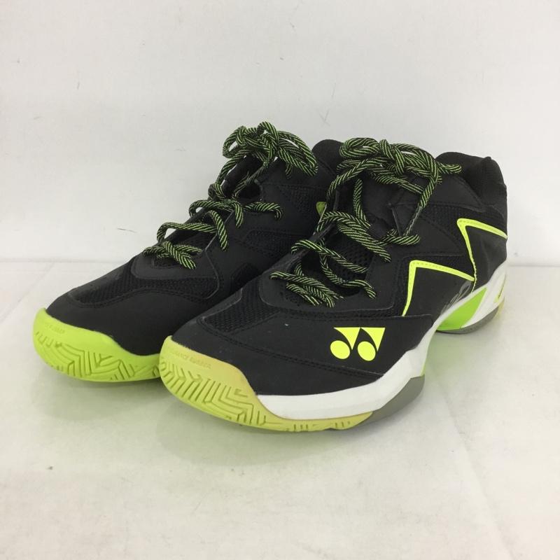 ヨネックス YONEX スニーカー スニーカー SHT107D テニスシューズ パワークッション 107D 27cm 27.0cm ロゴ、文字 黒 / ブラック / X 黄 / イエロー /  メンズ USED 古着 中古 10142479