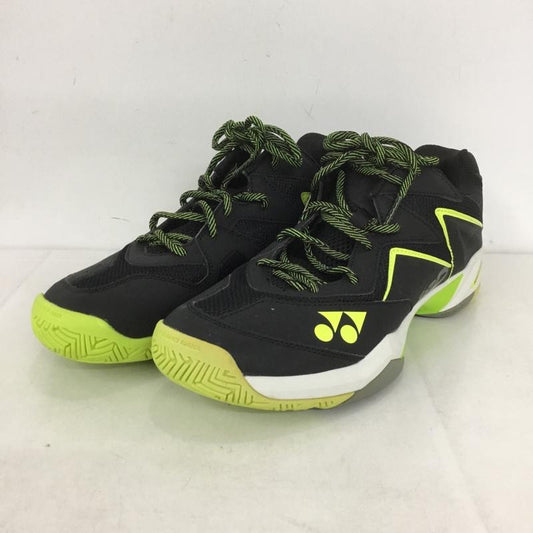 ヨネックス YONEX スニーカー スニーカー SHT107D テニスシューズ パワークッション 107D 27cm 27.0cm ロゴ、文字 黒 / ブラック / X 黄 / イエロー /  メンズ USED 古着 中古 10142479