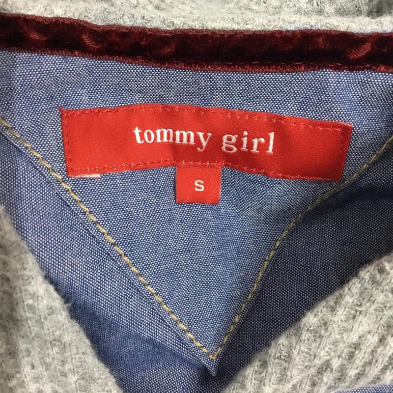 トミーガール tommy girl シャツ、ブラウス 長袖 長袖シャツ フード付きシャツ デニムシャツ S ロゴ、文字 インディゴ / インディゴ /  レディース USED 古着 中古 10118478