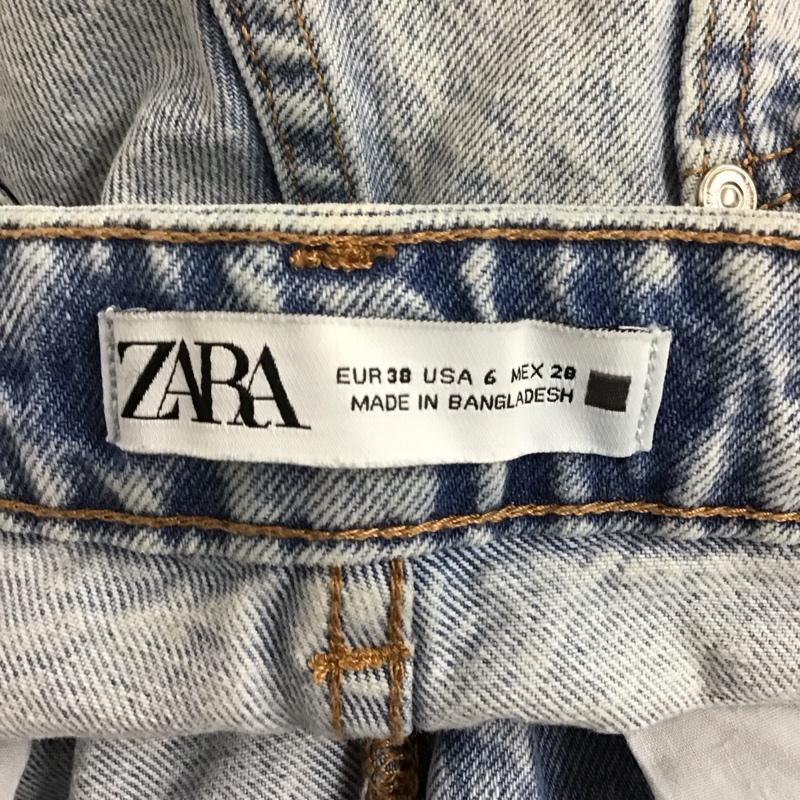 ザラ ZARA パンツ デニム、ジーンズ デニムパンツ ワイドパンツ カジュアルパンツ 38インチ 無地 インディゴ / インディゴ /  レディース USED 古着 中古 10128757