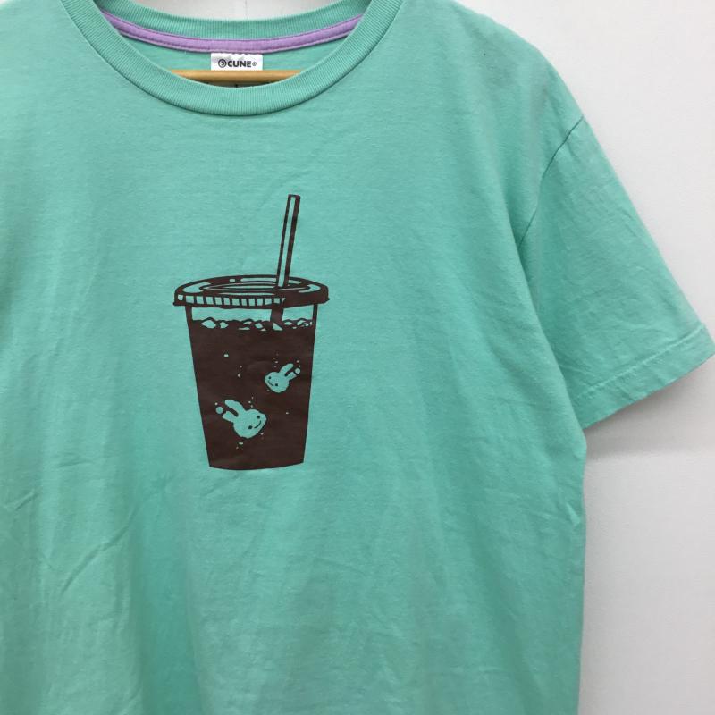 キューン CUNE Tシャツ 半袖 CUNE CAFE M プリント X キャラクター 水色 / ライトブルー /  メンズ USED 古着 中古 10133770