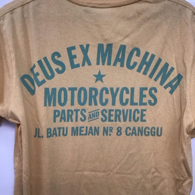 デウスエクスマキナ DEUS EX MACHINA Tシャツ 半袖 S ロゴ、文字 橙 / オレンジ /  メンズ USED 古着 中古 10141112