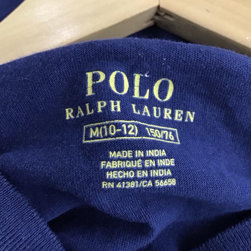 ポロラルフローレン POLO RALPH LAUREN Tシャツ 半袖 半袖カットソー 刺繍Tシャツ クルーネックカットソー M ロゴ、文字 紺 / ネイビー /  レディース USED 古着 中古 10149387