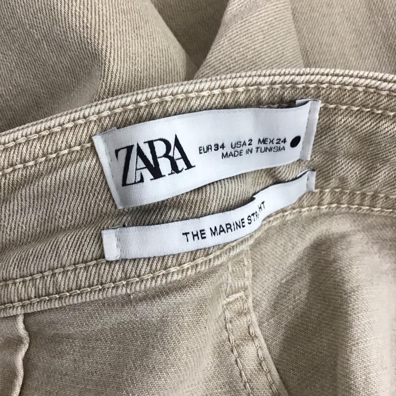 ザラ ZARA パンツ デニム、ジーンズ 34 無地 ベージュ / ベージュ /  レディース USED 古着 中古 10131189