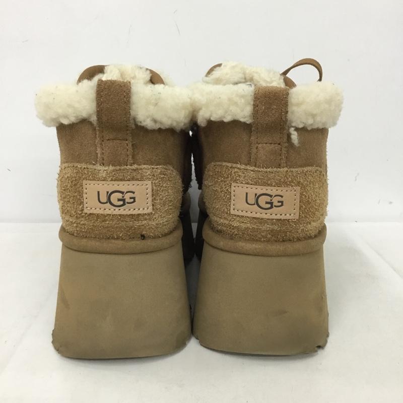 アグ UGG ブーツ ショートブーツ 1167772 Classic New Heights Lace Up 厚底 24cm 箱有 24.0cm ロゴ、文字 ベージュ / ベージュ /  レディース USED 古着 中古 10150367