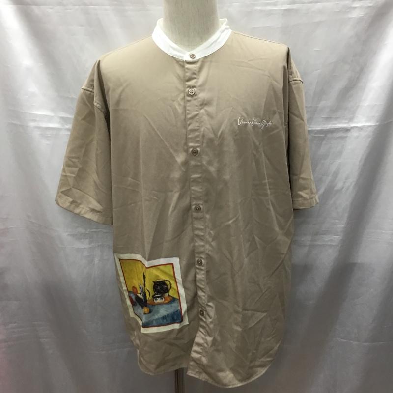 センスオブプレイス SENSEOFPLACE シャツ、ブラウス 半袖 aa25-13a142 グラフィックアートシャツC 半袖シャツ L プリント ベージュ / ベージュ /  メンズ USED 古着 中古 10115772