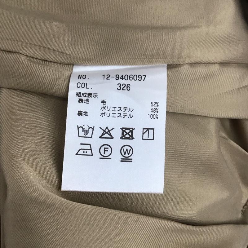 プラステ PLST パンツ スラックス 12-9406097 タックパンツ ワイドパンツ テーパードパンツ M チェック ベージュ / ベージュ / X 茶 / ブラウン / X 紺 / ネイビー /  レディース USED 古着 中古 10113018