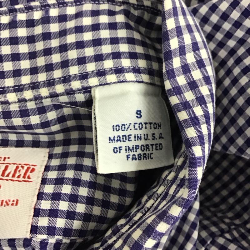 ディア ザムラーソロ Der SAMMLER SOLO シャツ、ブラウス 長袖 長袖シャツ チェックシャツ カラーシャツ ボタンダウンシャツ S チェック 白 / ホワイト / X 青 / ブルー /  メンズ USED 古着 中古 10125330