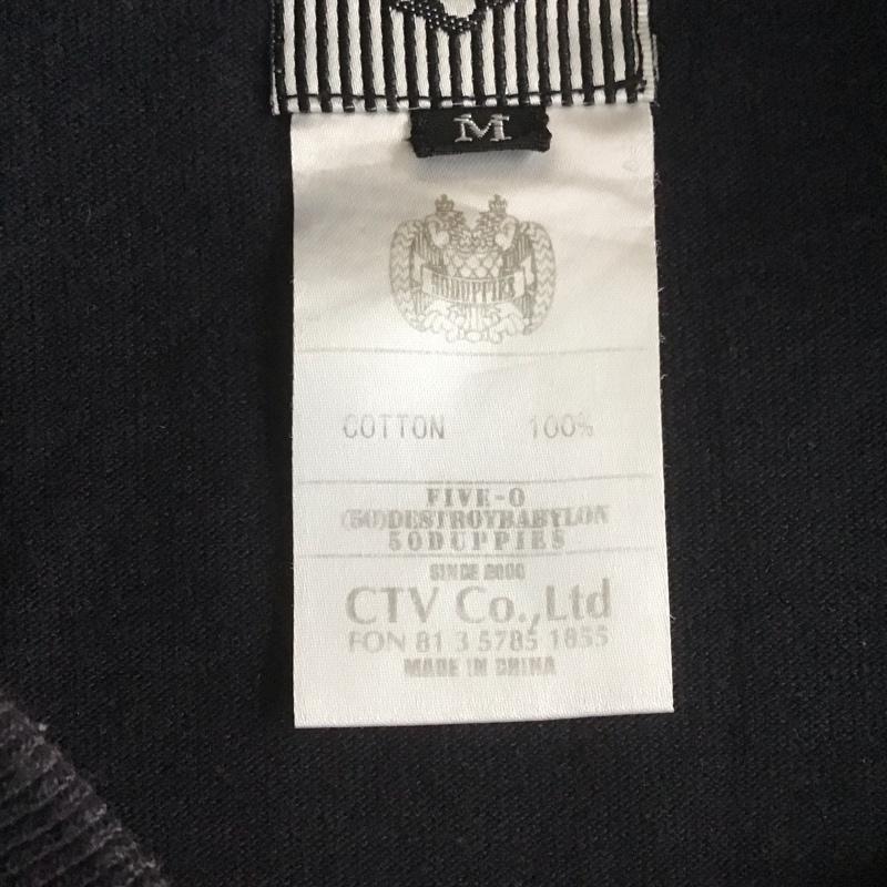 ダッピーズ DUPPIES Tシャツ 半袖 半袖カットソー クルーネックカットソー プリント Tシャツ M ロゴ、文字 紺 / ネイビー /  メンズ USED 古着 中古 10107132