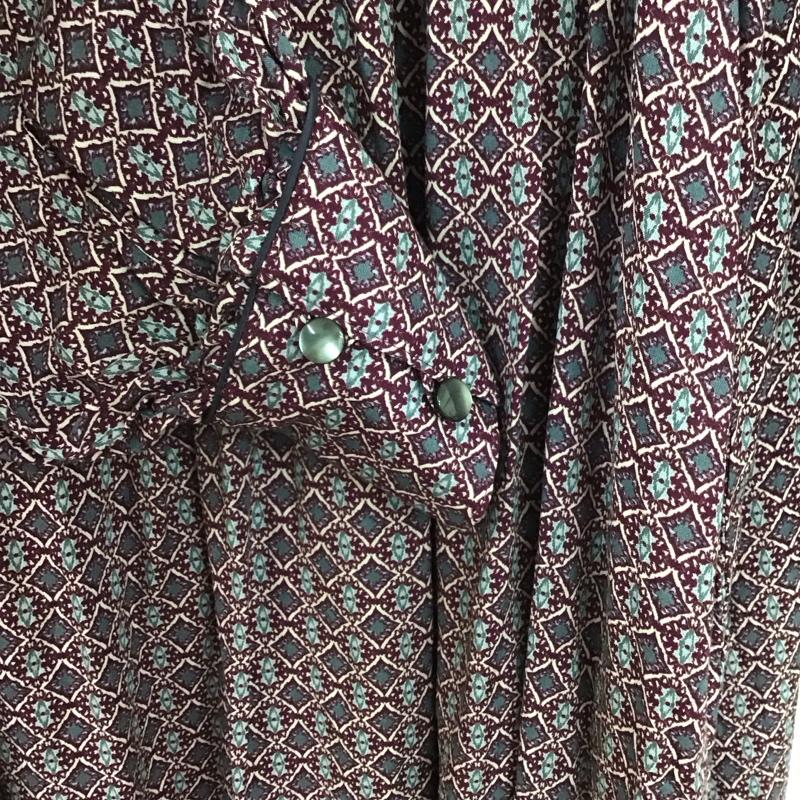 シップス SHIPS ワンピース ロングスカート 724-54-0056 長袖 FREE 総柄 紫 / パープル /  レディース USED 古着 中古 10146492