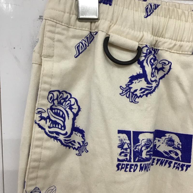 サンタクルーズ SANTA CRUZ パンツ ワークパンツ、ペインターパンツ ワークパンツ ワイドパンツ カジュアルパンツ プリント M プリント 白 / ホワイト /  メンズ USED 古着 中古 10123549